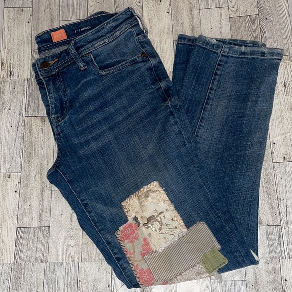 ❗️SOLD❗️Pilcro And The Letterpress Hyphen Boyfriend Patchwork Jeans Size 27 - Picture 12 of 15